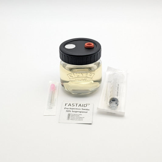 Sterile liquid culture jar kit
